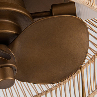 14" Farmhouse DC Motor Flush Mount Reversible Iron Ceiling Fan with LED Lighting and Remote Control - ParrotUncle