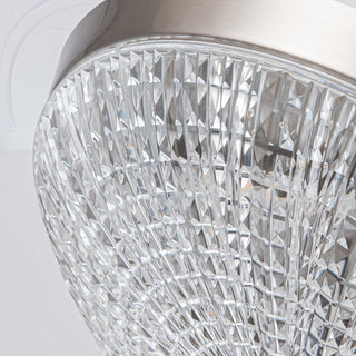 36" Brownesville Modern Chrome Downrod Mount Crystal Ceiling Fan with Lighting and Remote Control - ParrotUncle