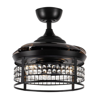 36" Farmhouse Downrod Mount Ceiling Fan with Lighting and Remote Control - ParrotUncle