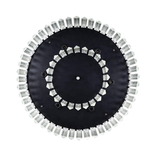 42" Industrial Downrod Mount Crystal Ceiling Fan with Lighting and Remote Control - ParrotUncle