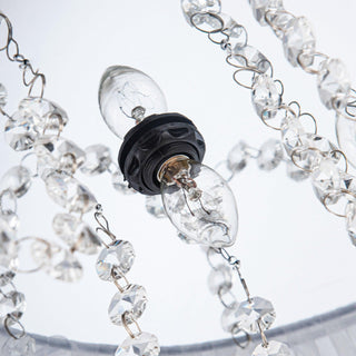 42" Modern Chrome Downrod Mount Crystal Ceiling Fan with Lighting and Remote Control - ParrotUncle