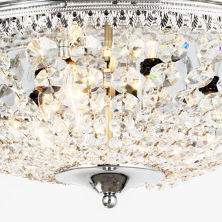 42" Servantes Modern Downrod Mount Crystal Ceiling Fan with Lighting and Remote Control - ParrotUncle