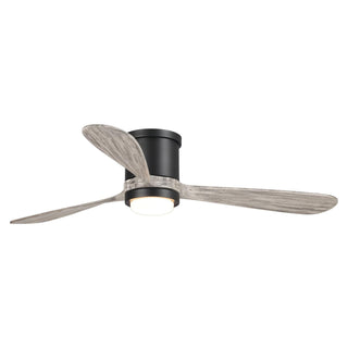 52" Anyan Modern Flush Mount Reversible Ceiling Fan with Lighting and Remote Control - ParrotUncle