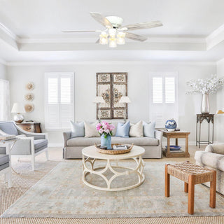 52" Modern Flush Mount Reversible Ceiling Fan with Lighting and Remote Control - ParrotUncle