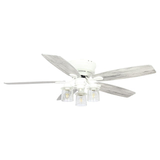 52" Modern Flush Mount Reversible Ceiling Fan with Lighting and Remote Control - ParrotUncle