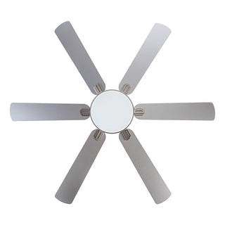 60" Lucknow Modern Satin Nickel DC Motor Downrod Mount Reversible Ceiling Fan with Lighting and Remote Control - ParrotUncle