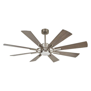 60" Oretha Windmill Modern DC Motor Downrod Mount Reversible Ceiling Fan with Lighting and Remote Control - ParrotUncle