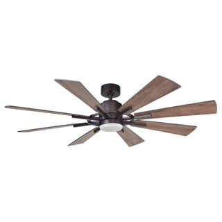 60" Oretha Windmill Modern DC Motor Downrod Mount Reversible Ceiling Fan with Lighting and Remote Control - ParrotUncle