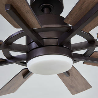 60" Oretha Windmill Modern DC Motor Downrod Mount Reversible Ceiling Fan with Lighting and Remote Control - ParrotUncle