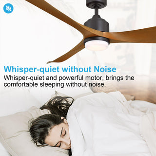 66" Misael Propeller Modern DC Motor Downrod Mount Reversible Ceiling Fan with LED Lighting and Remote Control - ParrotUncle