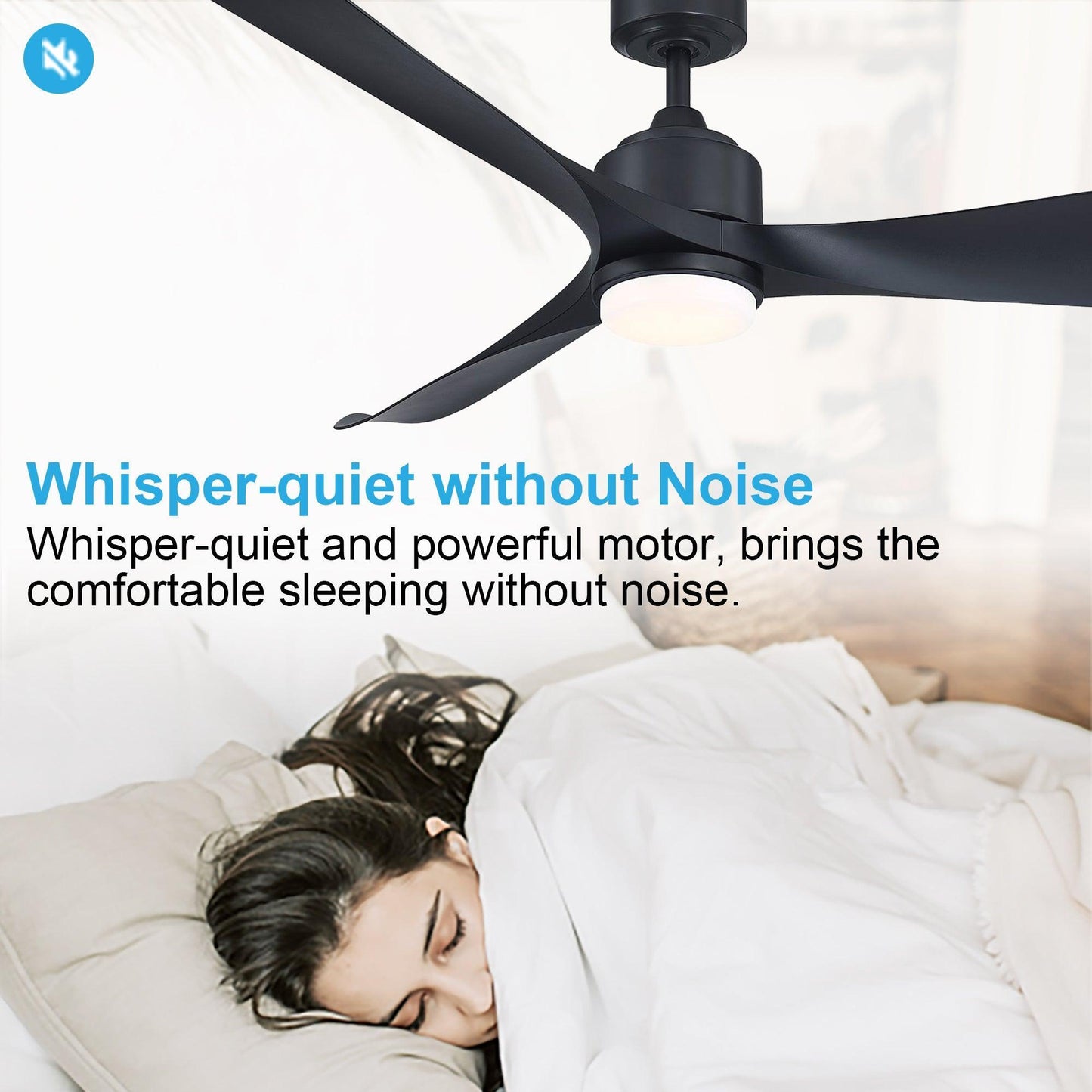 66" Misael Propeller Modern DC Motor Downrod Mount Reversible Ceiling Fan with LED Lighting and Remote Control - ParrotUncle