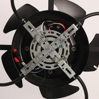 18 Inch Black Industrial Flush Mount Ceiling Fan with Light APP and Remote Control