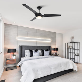 60" DC Motor 3 Blades Wall Control Ceiling Fan with LED Lighting