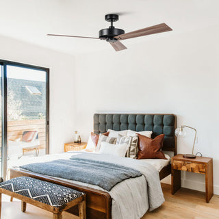 52" Wall Control Industrial Downrod Mount 4 Speed Ceiling Fan