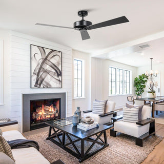 52" Wall Control Industrial Downrod Mount 4 Speed Ceiling Fan