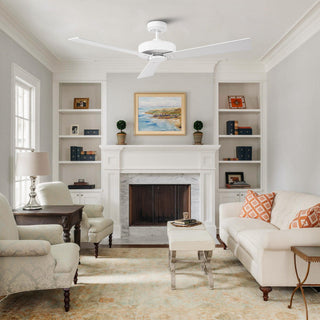 52" Wall Control Industrial Downrod Mount 4 Speed Ceiling Fan