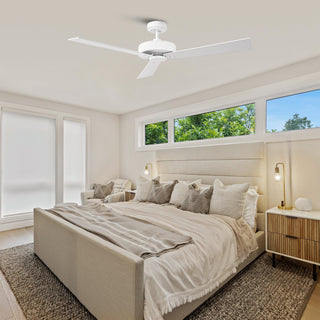 52" Wall Control Industrial Downrod Mount 4 Speed Ceiling Fan