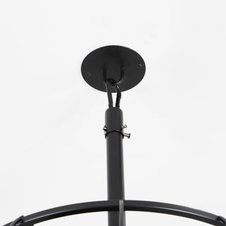 20 Inch Vistula Outdoor DC Motor Black Industrial Hanging Buckle Downrod Ceiling Fan with Light