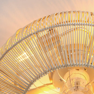 20 Inch Flora DC Motor Farmhouse Flush Mount Ceiling Fan with Light