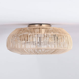 20 Inch Flora DC Motor Farmhouse Flush Mount Ceiling Fan with Light