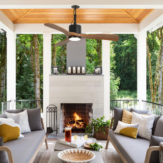 42 Inch Dniester IP65 Outdoor Modern Hanging Buckle Ceiling Fan with Light