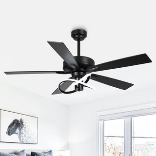 52 Inch Oregon DC Motor Modern Downrod Ceiling Fan with LED Light