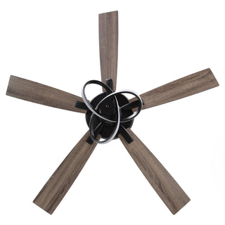 52 Inch Oregon DC Motor Modern Downrod Ceiling Fan with LED Light