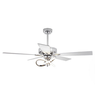 52 Inch Oregon DC Motor Modern Downrod Ceiling Fan with LED Light