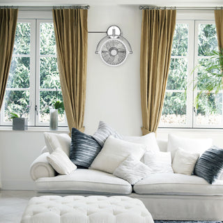 13" Industrial White Bathroom Ceiling Fan with Pull Chain