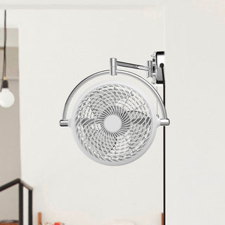 13" Industrial White Bathroom Ceiling Fan with Pull Chain