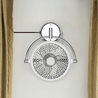 13" Industrial White Bathroom Ceiling Fan with Pull Chain