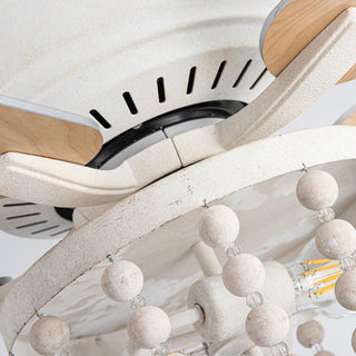 48" New Delhi Farmhouse Flush Mount Reversible Ceiling Fan with Lighting and Remote Control