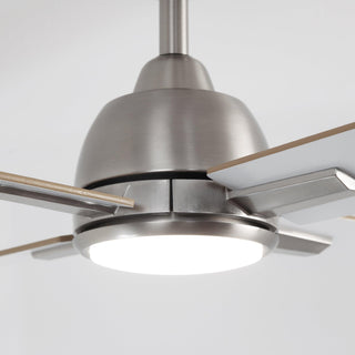 48" Linden DC Motor Downrod Mount Reversible Ceiling Fan with Lighting and Remote Control