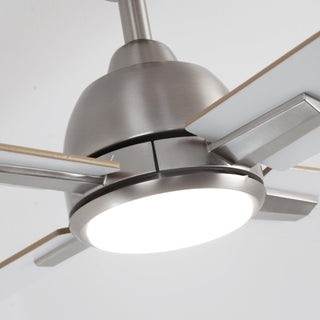 48" Linden DC Motor Downrod Mount Reversible Ceiling Fan with Lighting and Remote Control