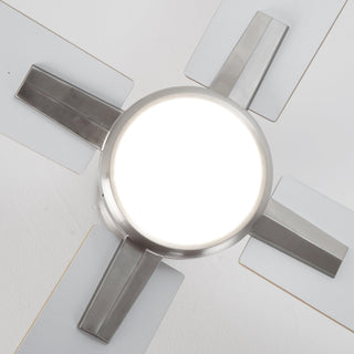 48" Linden DC Motor Downrod Mount Reversible Ceiling Fan with Lighting and Remote Control