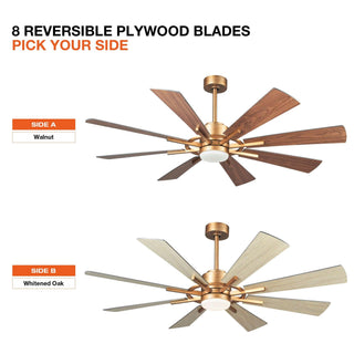 60" Oretha Windmill DC Ceiling Fan with LED Lighting