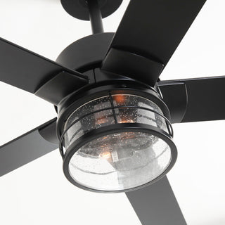 65" Downrod Mount Modern Reversible Ceiling Fan with Lighting and Remote Control