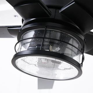 65" Downrod Mount Modern Reversible Ceiling Fan with Lighting and Remote Control