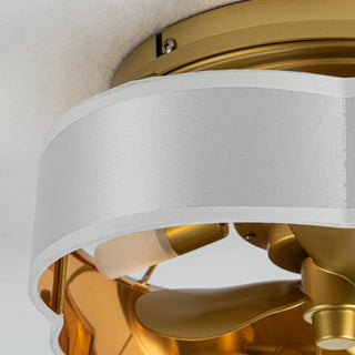 Vaczon 13 Inch Flush Mount Ceiling Fan with Light