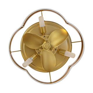Vaczon 13 Inch Flush Mount Ceiling Fan with Light