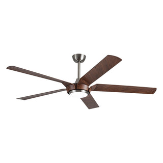 65" Fury Farmhouse DC Motor Downrod Mount Ceiling Fan with Lighting and Remote Control