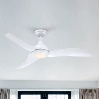 52" Industrial DC Motor Reversible Ceiling Fan with LED Lighting and Remote Control