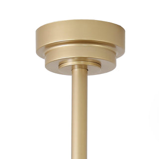 Vaczon 52 Inch Double-sided Blades Downrod Mount Modern Ceiling Fan with Remote Control and LED Light