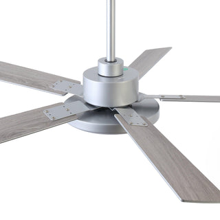 Vaczon 52 Inch Double-sided Blades Downrod Mount Modern Ceiling Fan with Remote Control and LED Light