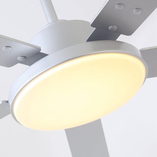 Vaczon 52 Inch Double-sided Blades Downrod Mount Modern Ceiling Fan with Remote Control and LED Light