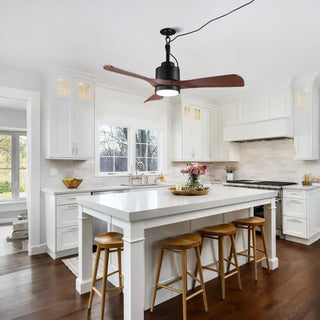 42" IP54 Outdoor Hanging Buckle Downrod LED Fan with APP & Remote Control