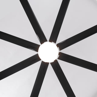 84" 100" Black HVLS Fan LED Large Ceiling Fan with Remote Control