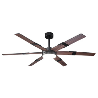 60" Industrial Double-sided Blades LED Ceiling Fan with APP & Remote Control