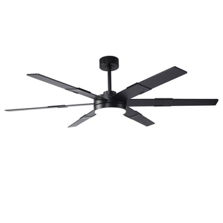 60" Industrial Double-sided Blades LED Ceiling Fan with APP & Remote Control