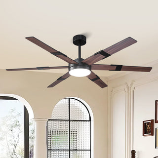 60" Industrial Double-sided Blades LED Ceiling Fan with APP & Remote Control